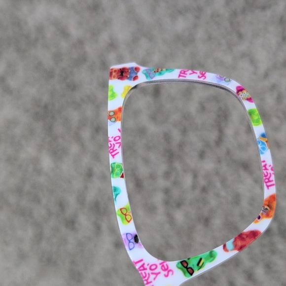 NWOT Pair Eyewear LARKIN Magnetic Topper Treat Yo Self Gummy Bear Print - Picture 3 of 6